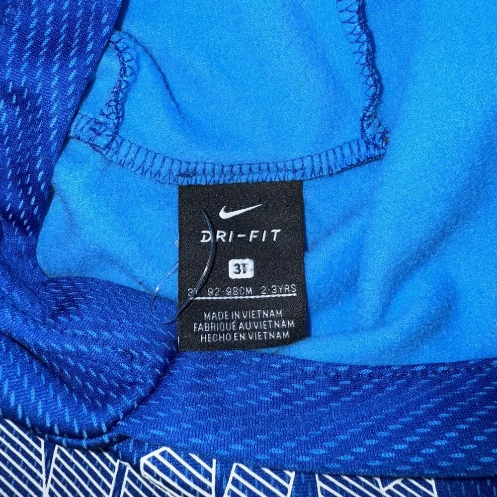 Nike Dri Fit Pullover Hoodie Toddler Boy 3T Blue NEW !